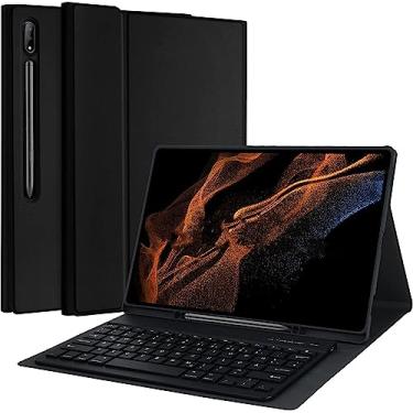 Imagem de SAMTUNK Capa Teclado Samsung Galaxy Tab S9 Plus / S9 FE Plus 12.4" 2023, Teclado Bluetooth Destacável Magneticamente, Capa Suporte leve e fina com suporte S Pen, suspensão/despertar automático -Preto