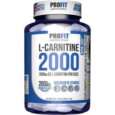 Imagem de L-Carnitina 2000 Queimador Gordura 120 Tabletes Concentrados Profit La