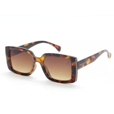 Imagem de Óculos de Sol Quadrado Casual Polo London Club com Proteção UVA/UVB - Kit contém estojo e flanela (Tartaruga)