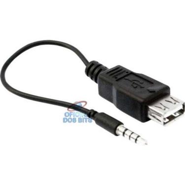 Imagem de Cabo Conversor P2 3,5mm para USB Fêmea - 17cm - CB0121