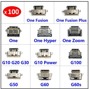 Imagem de 100 pces  conector usb porta de carga de carregamento jack para moto g10 g100 g20 g30 g50 g60 g60s