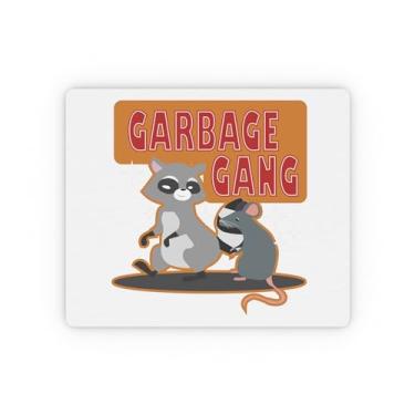 Imagem de Engraçado Garbage Gang Ogambm Guaxinim Critters Homens Mulheres Camiseta Backyard Street Possum Gambá Local Camiseta Presente Tapete de Mouse Retangular 24 cm x 19,8 cm / Retângulo