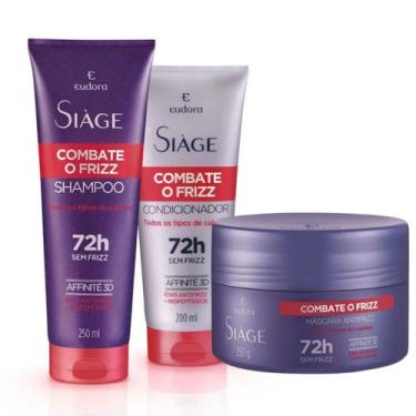 Imagem de Kit Siage Combate O Frizz: Shampoo+ Condicionador+ Mascara - Eudora