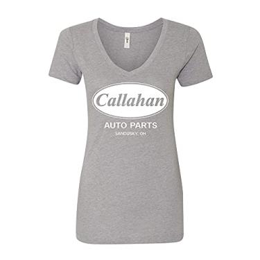 Imagem de Camiseta feminina Callahan Auto Funny Graphic Humor Dizendo Sarcasmo, Gola V cinza mesclado, P