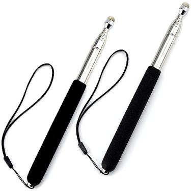 Imagem de 2 peças de ponteiro telescópico para professores, bastão extensível, mini bastão de ponteiro manual, apresentador portátil retrátil de quadro branco, ponteiro de ensino para sala de aula