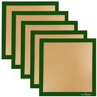 Imagem de 5 folhas de silicone 35,5 x 35,5 cm de secagem de couro de frutas antiaderentes compatíveis com os modelos Excalibur Desidratador 9 e 5 bandejas