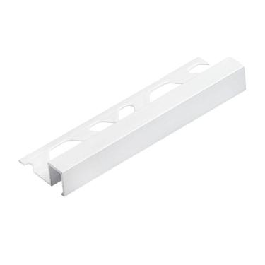 Imagem de Perfil de Alumínio para Acabamento 10mm X 1,2cm Firenze Blanc Viscardi - caixa com 5 Unidade - Branco Brilho