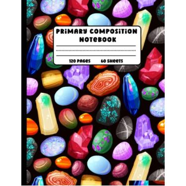 Imagem de Caderno de composição principal: diário de história primária para séries K-2 com linha média pontilhada e espaço de imagem