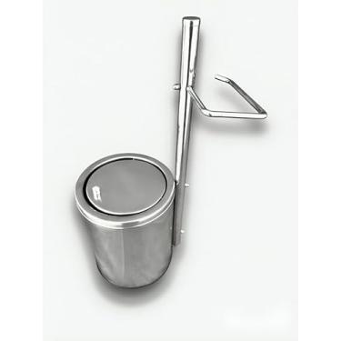 Imagem de Papeleira Porta Papel Higiênico De Chão Com Lixeira 4 L Inox
