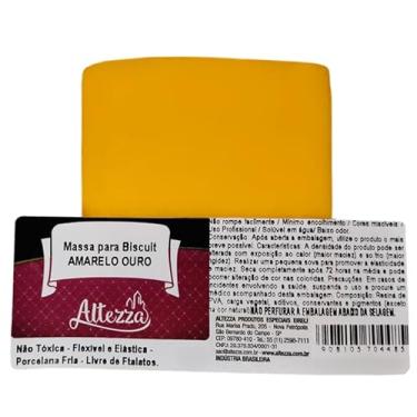 Imagem de Massa Biscuit Colorida/Natural/Branco Fashion Colors 1kg - Escolha a Cor (Amarelo Ouro)