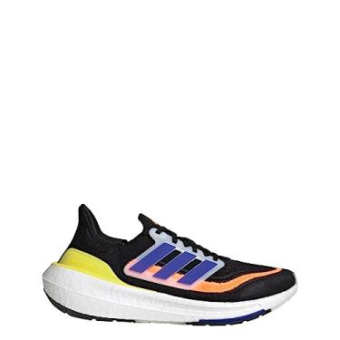 Imagem de adidas Tênis de corrida masculino Ultraboost 23, Preto/Azul Lúcido/Amarelo Brilhante, 11