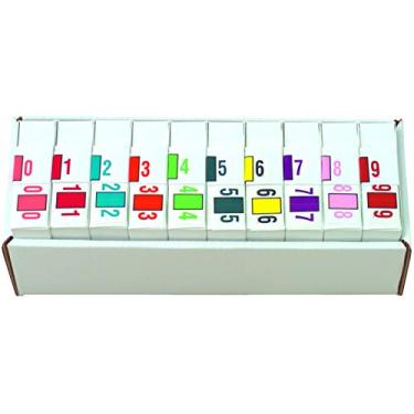 Imagem de Doctor Stuff - File Folder Labels, Complete Set of Numbers 0-9, JETER 6190 Match - JXNM Series Chart Stickers, 15/16" x 1-5/8", 1 each of 10 Rolls, 500/Roll