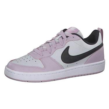 Imagem de NIKE Tênis masculino Court Borough Low 2 (Gs), Photon Dust Off Noir Ice Lilás Branco, 21 BR