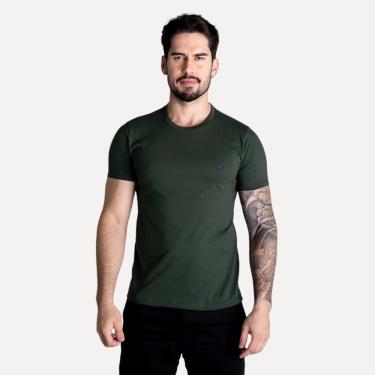 Imagem de Camiseta Acostamento Básica Monocromática Verde Militar