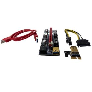 Imagem de Placa riser express c/ cabo usb 3.0 rig mineração pci-ex  knup, KP-PL9