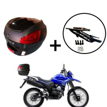 Imagem de Baú Bauleto 29 Litros Awaproos + Suporte Lander 250 2019+, Preto brilh