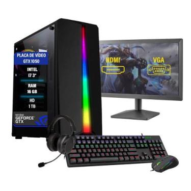 Imagem de Pc Gamer Completo Bravus I7 Gtx 1050 2Gb 16Gb Hd1Tb Ssd120Gb - Fonecar