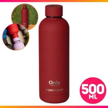 Imagem de Garrafinha Térmica Inox Revestimento De Silicone Suco Água Gelada 500m