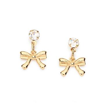 Imagem de Brincos banhado ouro 3x 24k 18k e 22k femininos base cristal infantil 