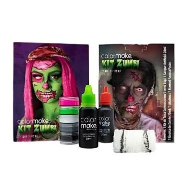 Imagem de Yur Halloween Kit Zumbi Maquiagem Artistica - ROSTINHO PINTADO
