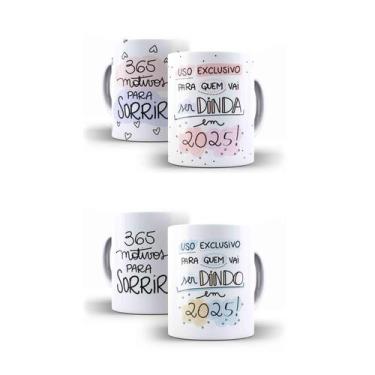 Imagem de Kit 02 Canecas Uso Exclusivo Para Quem Vai Ser Dinda e Dindo em 2025 -