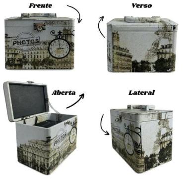 Imagem de Maleta Com 5 Albuns 10X15/120 Fotos Premium Paris Photos - Clip