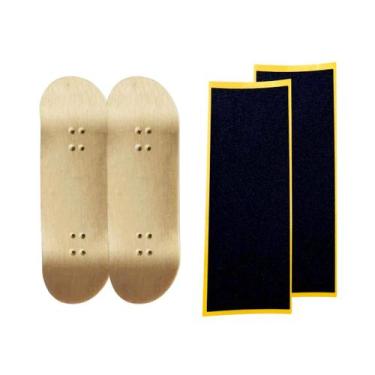 Imagem de Kit 2 Shape Maple Skate De Dedo Fingerboard Profissional Com Tape Pro