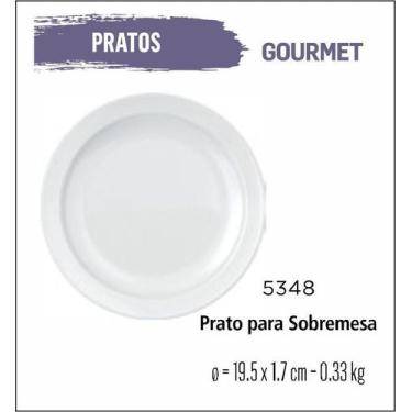 Imagem de Jogo De Prato Gourmet 12 Pratos Sobremesa Lanche Branco - Duralex