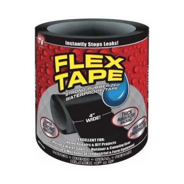Imagem de Fita Adesiva Flex Tape Preta Super Reparos Cola Tudo - House Têxtil