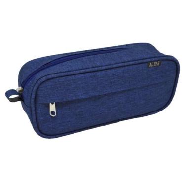 Imagem de Estojo Material Escolar Organizador com 2 divisórias Unissex Para Facu