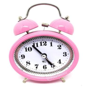 Imagem de Relógio 2 Sino Analógico Com Despertador Campainha Retrô ZB2016RO - Lu