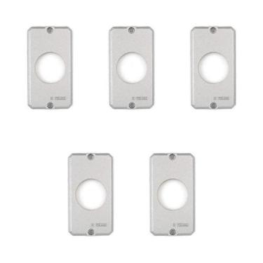 Imagem de 5 Tampa Condulete Alumínio Sem Pintura P 1 Tomada Tramontina