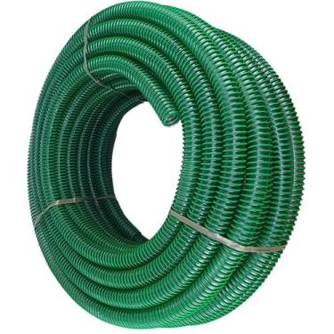 Imagem de Rolo de 5 Metros  Mangueira Sucção Verde Água Duto Flexível 4 Polegada