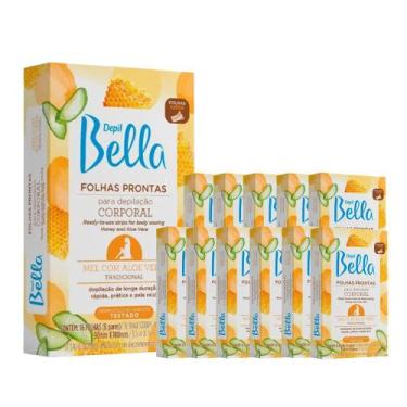 Imagem de Kit 192 Folhas Prontas Depilação Corporal Pernas Braços Depil Bella Me