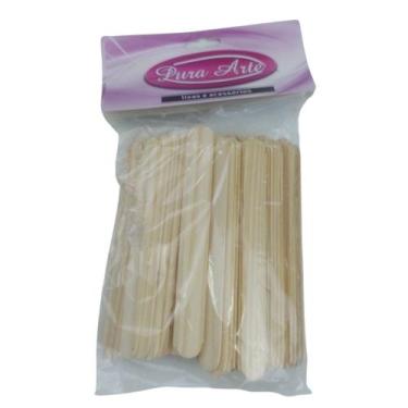 Imagem de Espátula Madeira para Depilação 100und Pura Arte 942017