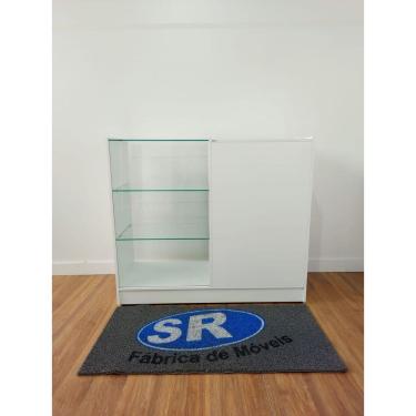 Imagem de Balcão Caixa com Expositora em Branco Design Moderno e Prático