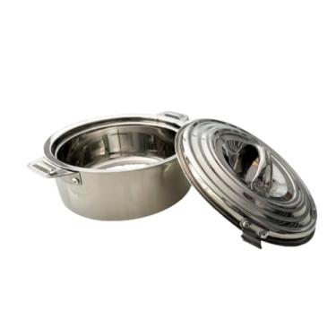 Imagem de Caçarola de panela quente de aço inoxidável isolada Handi 1500 ml, panela de servir de aço inoxidável Handi