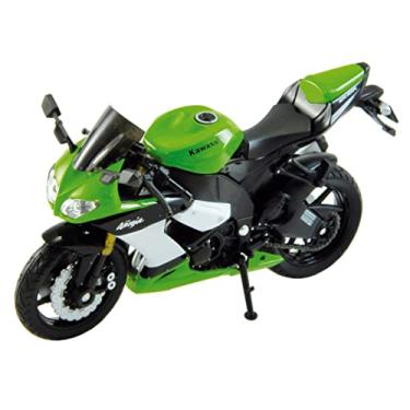 Imagem de Welly Die Cast Motorcycle Green Kawasaki 2009 Ninja ZX-10R, 1:18 Scale