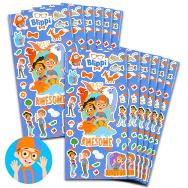 Imagem de Blippi Party Favors for Boys & Girls Bundle ~ 12 Pack Sticker Sheets for Kids Birthday Party Goodie Bags Party Supplies Set