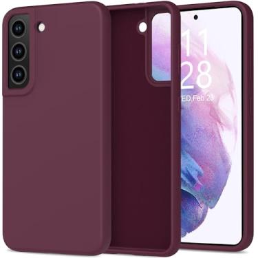 Imagem de bemal Capa para Samsung Galaxy S22 Plus - Silicone líquido sedoso suave - Forro de microfibra macio de ajuste fino - Projetado para mulheres e meninas - Capa protetora de telefone à prova de choque de