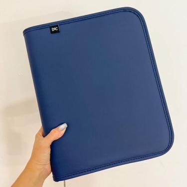 Imagem de Fichário Universitário Vision Azul Marinho com Zíper - Caderno Argolad