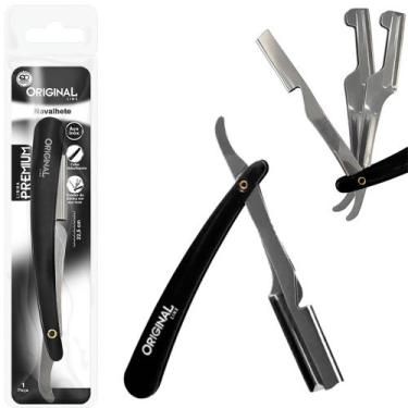 Imagem de Navalhete para barbear com suporte para lamina de inox e cabo plastico