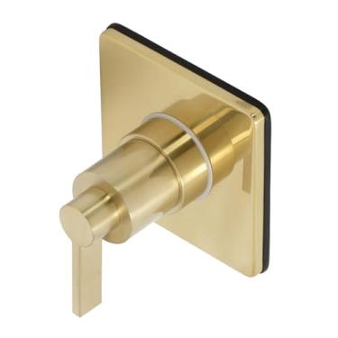 Imagem de Kingston Brass KS4047NDL NuvoFusion Válvula de desvio de seis vias de manípulo único com kit de acabamento, latão escovado