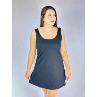 Imagem de Vestido Cantão regata Curto Casual Tribo Livre, Preto, GG
