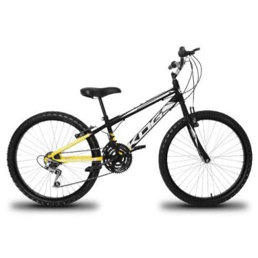 Imagem de Bicicleta Infantil Aro 24 KOG Masculina 18 Velocidade, Amarelo degrade