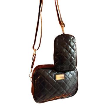 Imagem de Bolsa Ombro Quadrado e transversal Preta  - Beaclea 