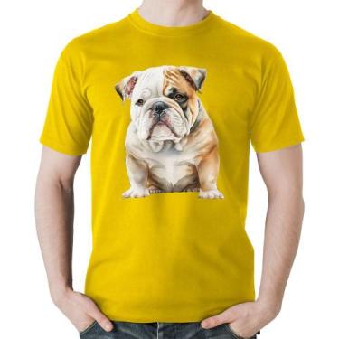 Imagem de Camiseta Algodão Bulldog-Inglês - Foca na Moda, Amarelo, M