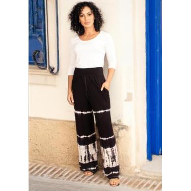 Imagem de Calça Pantalona Malha com Bolso Tie Day Sombra e Luz - Amazonia Vital