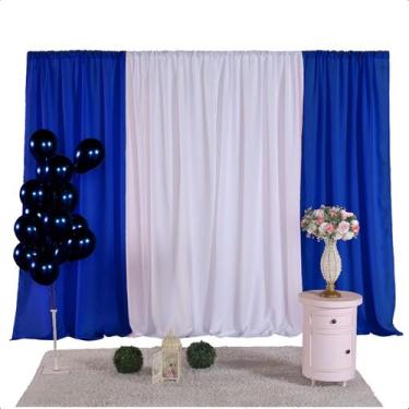 Imagem de Cortina Oxford Decoração Festa Aniversário Casamento 6MX2,50M - Serena