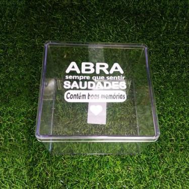 Imagem de Caixa Acrílica Personalizada Boas Memórias - 14x14cm - 1 unidade - Riz